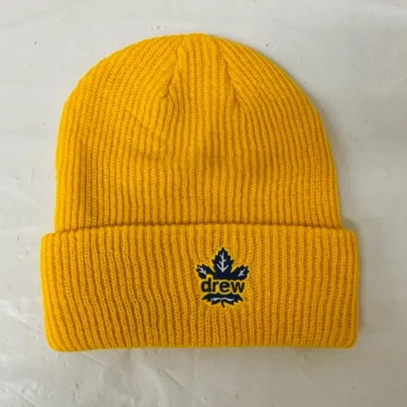 Drew House x Toronto Maple Leafs Secret Leaf Soft Rib Cuffed Beanie in  Yellow
